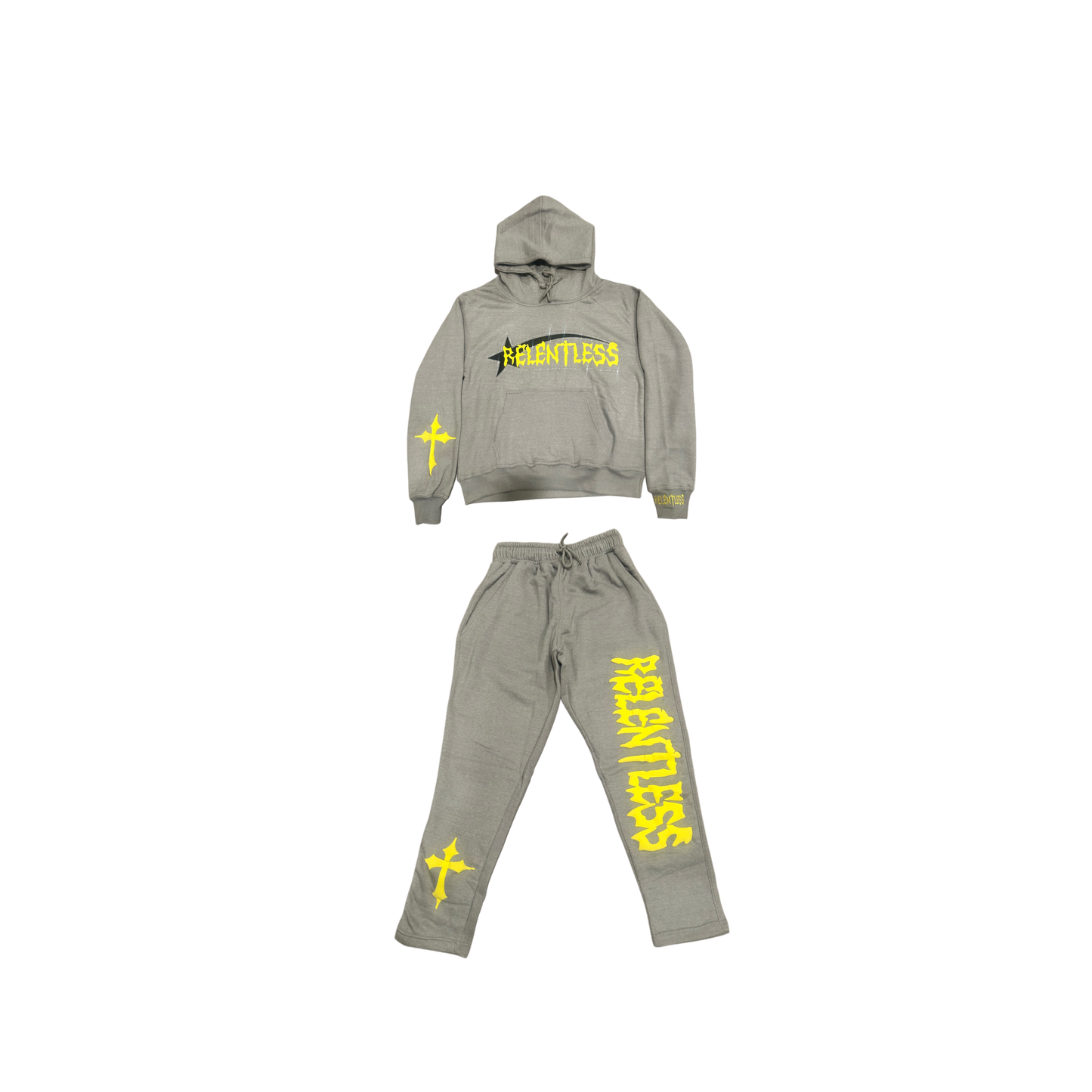 Grey/Yellow “Relentless Angel” Full Tracksuit