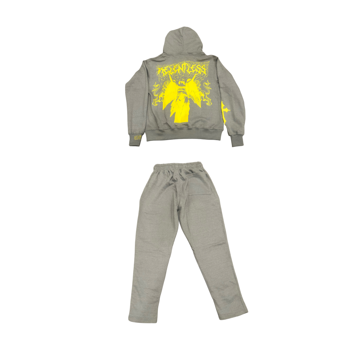 Grey/Yellow “Relentless Angel” Full Tracksuit