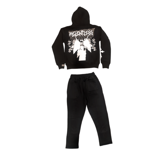 Black/White “Relentless Angel” Full Tracksuit