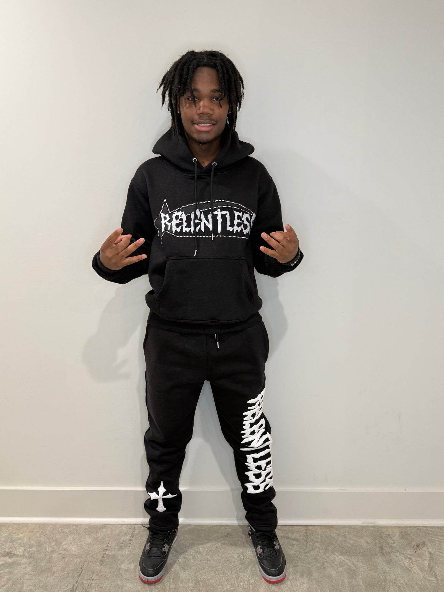 Black/White “Relentless Angel” Full Tracksuit