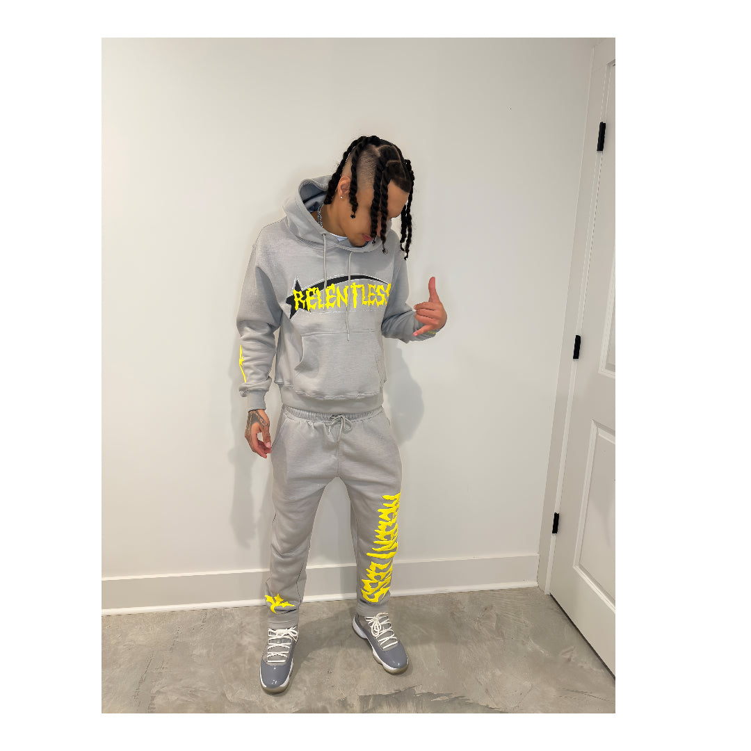 Grey/Yellow “Relentless Angel” Full Tracksuit